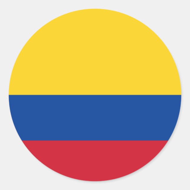 Colombian Flag, Flag of Colombia Classic Round Sticker (Front)