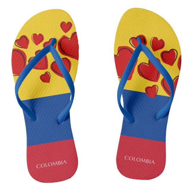 Colombian flag flip flops (Footbed)