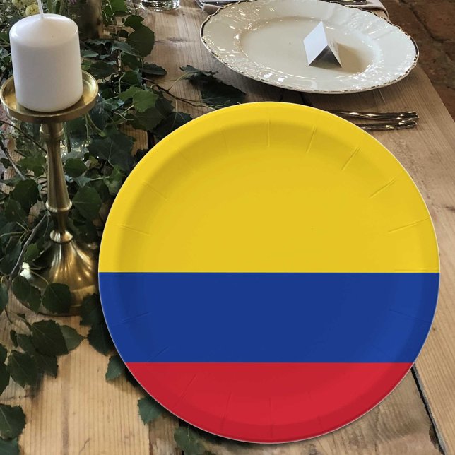 Colombian Flag plates, party, sports, Colombia Paper Plate (Creator Uploaded)