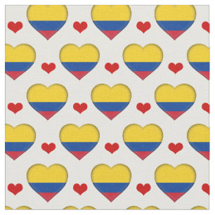 Colombian Flag Red Heart fashion Fabric/Colombia Fabric