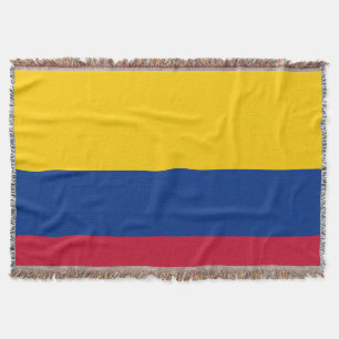 Colombian flag throw blanket