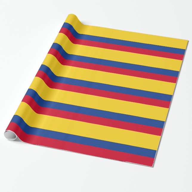 Colombian flag wrapping paper (Unrolled)