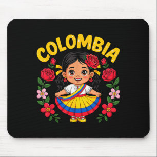 Colombian Girl Culture Pride For Girls Kids Mouse Mat
