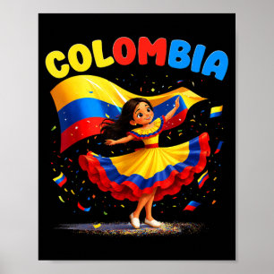 Colombian Girl Culture Pride For Girls Kids Poster