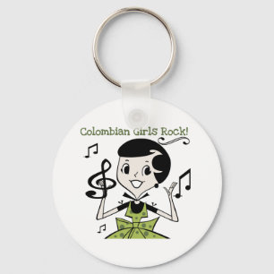 Colombian Girls Rock Key Ring