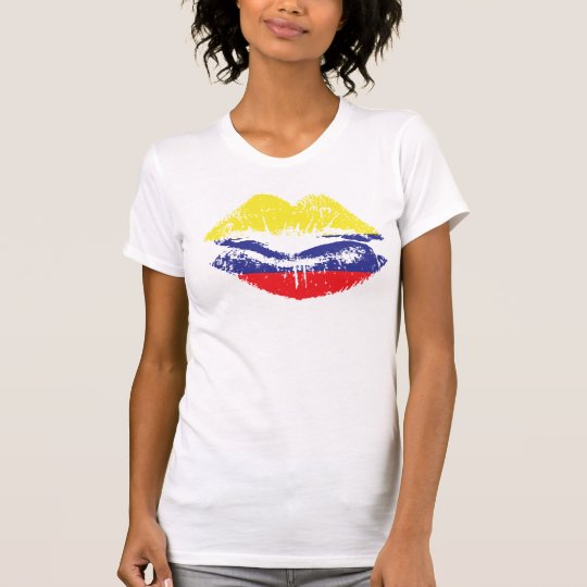Colombian Lips T-shirt Design for women.