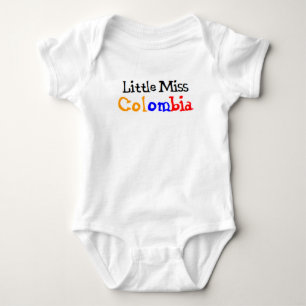 colombian little miss baby bodysuit