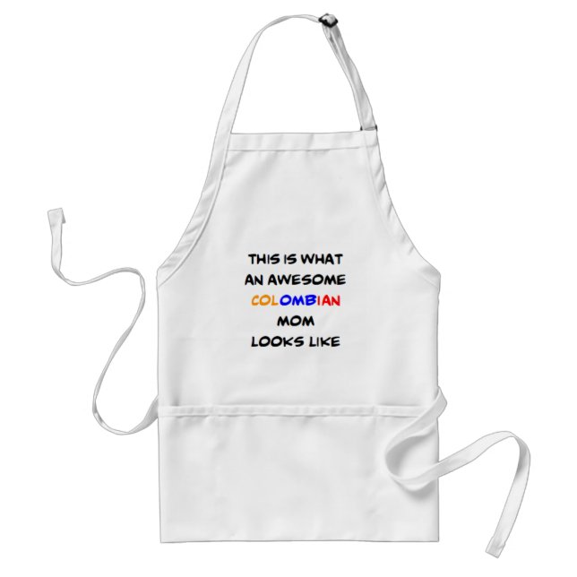 colombian mom, awesome standard apron (Front)