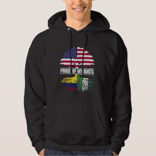 Colombian Nigerian Mix Proud of my Roots Colombia Hoodie