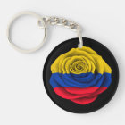 Colombian Rose Flag on Black