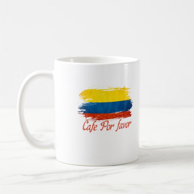 Colombian shirt, Colombia, Cafe, Cafe for favour, Coffee Mug (Left)