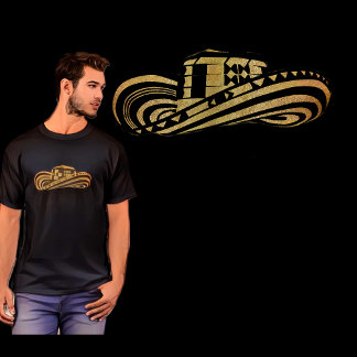 Colombian Sombrero Vueltiao in Gold Leaf T-Shirt