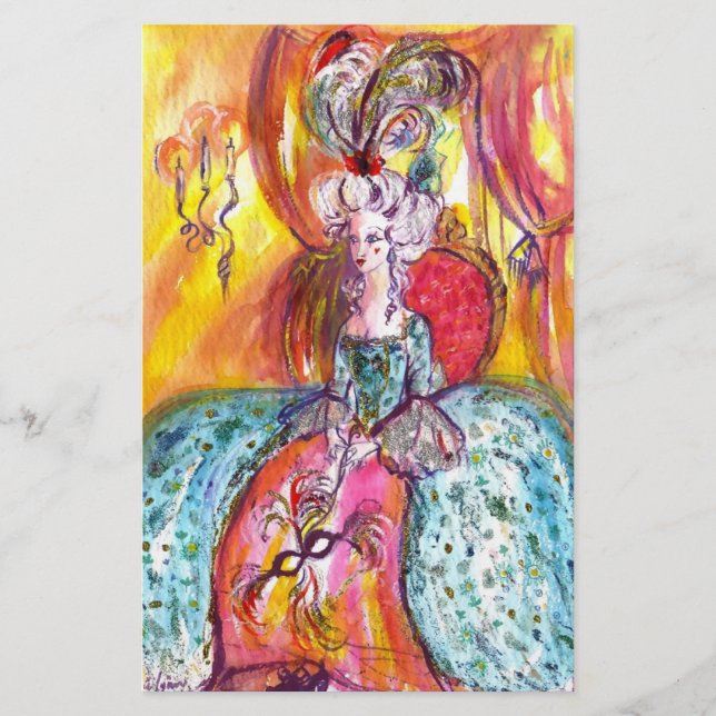 COLOMBINA / Venetian Masquerade Masks Stationery (Front)