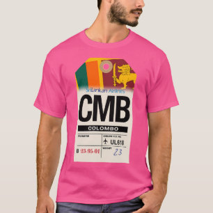 Colombo (Cmb) Sri Lanka Airline Luggage Tag T-Shirt