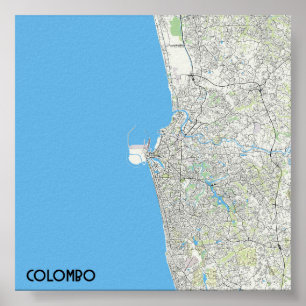 Colombo map poster