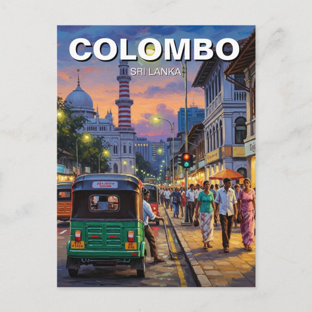Colombo Sri Lanka Postcard (Front)