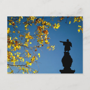 Colombus Monument, Barcelona, Spain Postcard