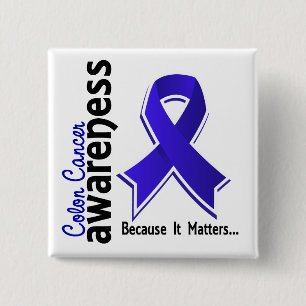 Colon Cancer Awareness 5 15 Cm Square Badge
