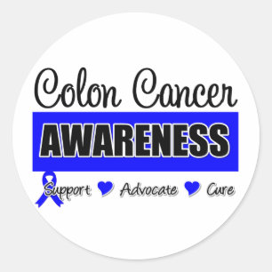 Colon Cancer Awareness Badge Classic Round Sticker