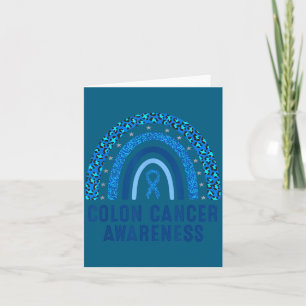 Colon Cancer Awareness Blue Ribbon Card