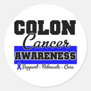 Colon Cancer Awareness Classic Round Sticker