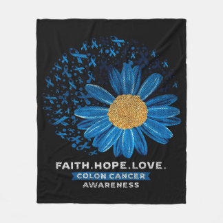 Colon Cancer Awareness | Gift For Mum Fleece Blanket