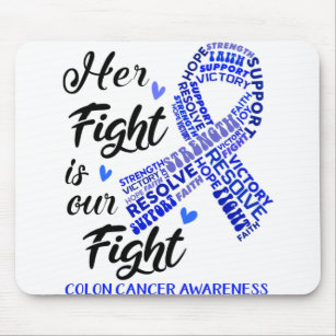 Colon Cancer Awareness Month Ribbon Gifts Mouse Mat
