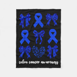 Colon Cancer Awareness Month Women Colourectal Fleece Blanket