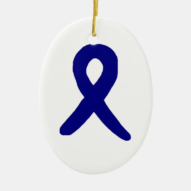Colon cancer awareness ornament (Front)