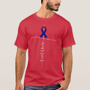 Colon Cancer Awareness Warrior Blue Ribbon Gift3 T-Shirt