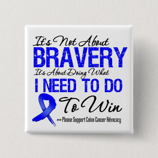 Colon Cancer Battle 15 Cm Square Badge