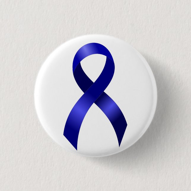 Colon Cancer Blue Ribbon 3 Cm Round Badge (Front)
