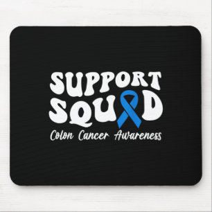 Colon cancer blue ribbon support squad colon mouse mat