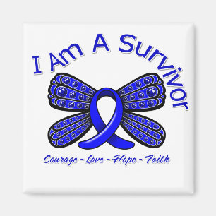 Colon Cancer Butterfly I Am A Survivor Magnet