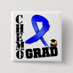 Colon Cancer Chemo Grad 15 Cm Square Badge