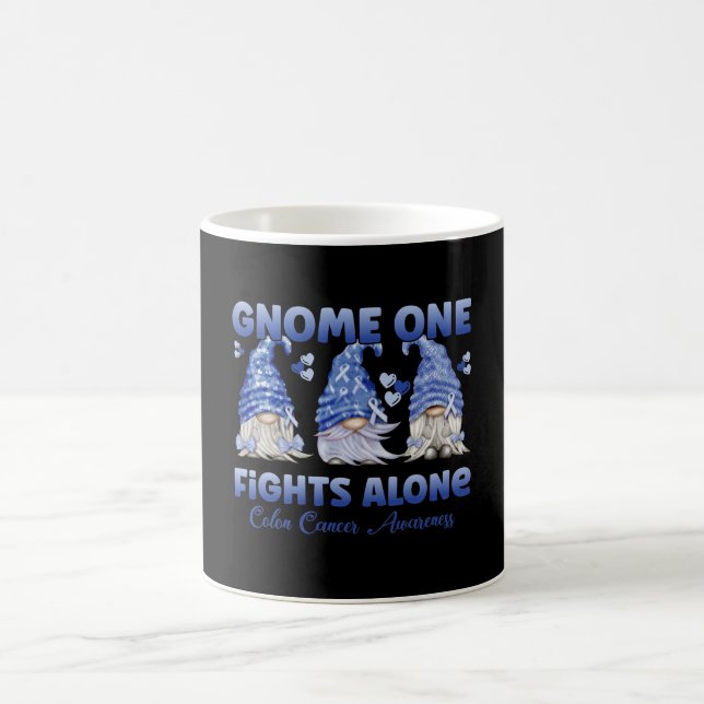 Colon Cancer Colourectal Cancer Dark Blue Ribbon Coffee Mug (Center)