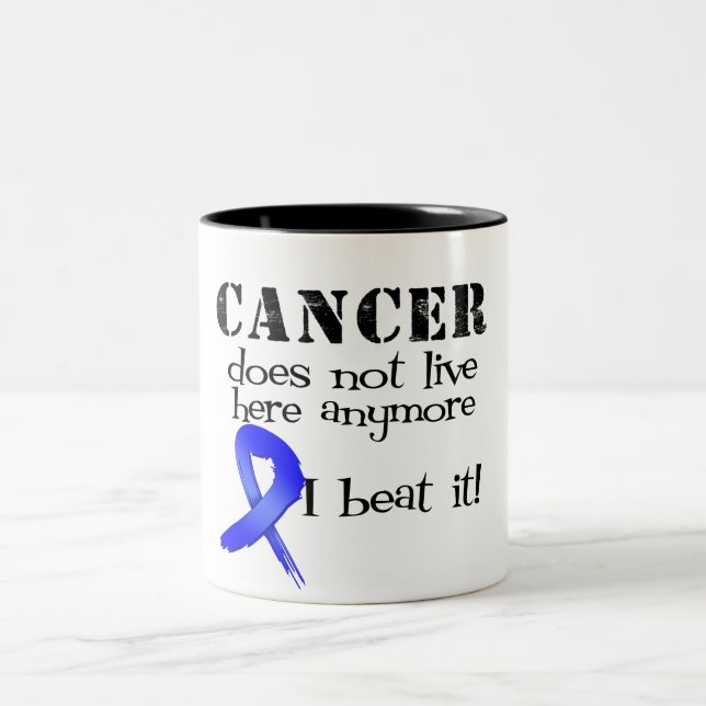 Colon Cancer Does Not Live Here Anymore Two-Tone Coffee Mug (Center)