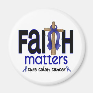 Colon Cancer Faith Matters Cross 1 Magnet