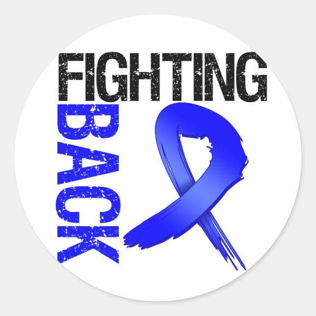 Colon Cancer Fighting Back Classic Round Sticker (Front)