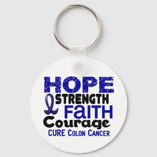 Colon Cancer HOPE 3 Key Ring