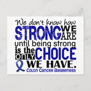 Colon Cancer How Strong We Are Postcard