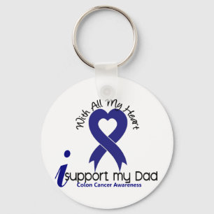 Colon Cancer I Support My Dad Key Ring