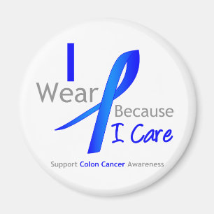 Colon Cancer I Wear Blue Because I Care Magnet