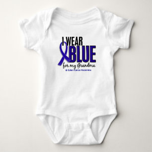 Colon Cancer I Wear Blue For My Grandma 10 Baby Bodysuit