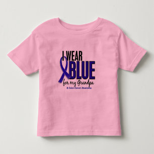 Colon Cancer I Wear Blue For My Grandpa 10 Toddler T-Shirt