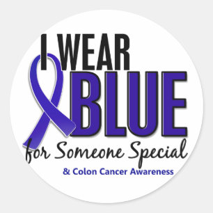 Colon Cancer I Wear Blue For Someone Special 10 Classic Round Sticker