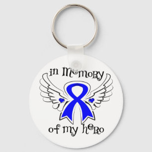 Colon Cancer In Memory of My Hero Key Ring