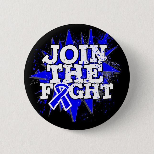 Colon Cancer Join The Fight 6 Cm Round Badge (Front)