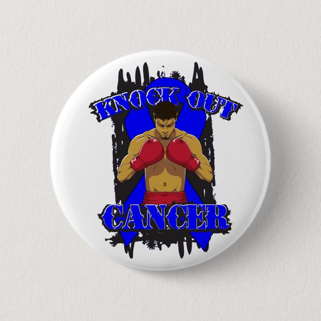 Colon Cancer Knock Out Cancer 6 Cm Round Badge (Front)