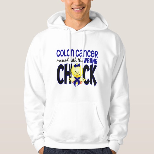 Colon Cancer Messed With The Wrong Chick Hoodie (Front)